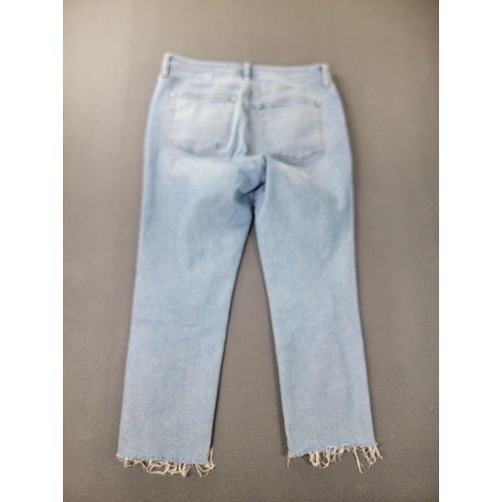 J.Crew Jeans‎ Womens 30x31 Light Wash Essential Straight Raw Hem Stretch CD679 - Picture 11 of 12